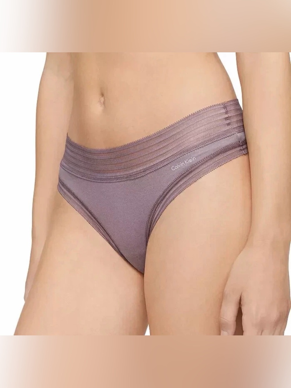 Calvin Klein Ultra Soft Modal Thong Underwear L  -Plum Dust-
